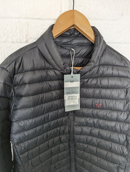 NEW Crew Clothing Lightweight Quilted Jacket - Size XL - Black - P2P 24" - Picture 7 of 9